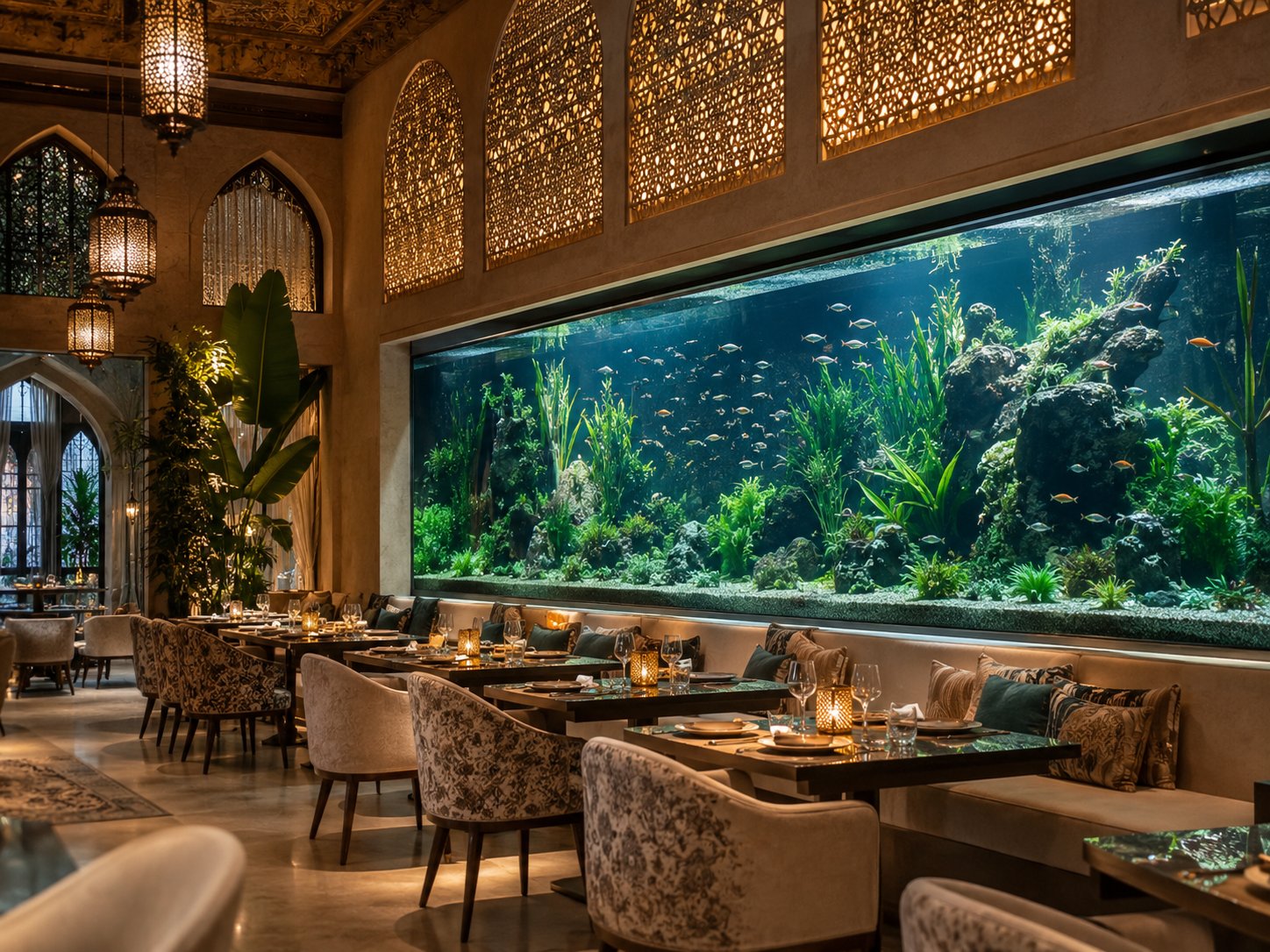 Aquarium signature pour restaurant
